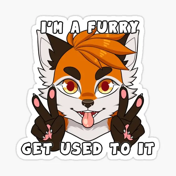 Я пушистый и привык к нему, 5 шт. наклеек на машину для дома, комнаты, автомобиля, бутылки для воды, Детский милый фон для мотоцикла, мультяшный бампер