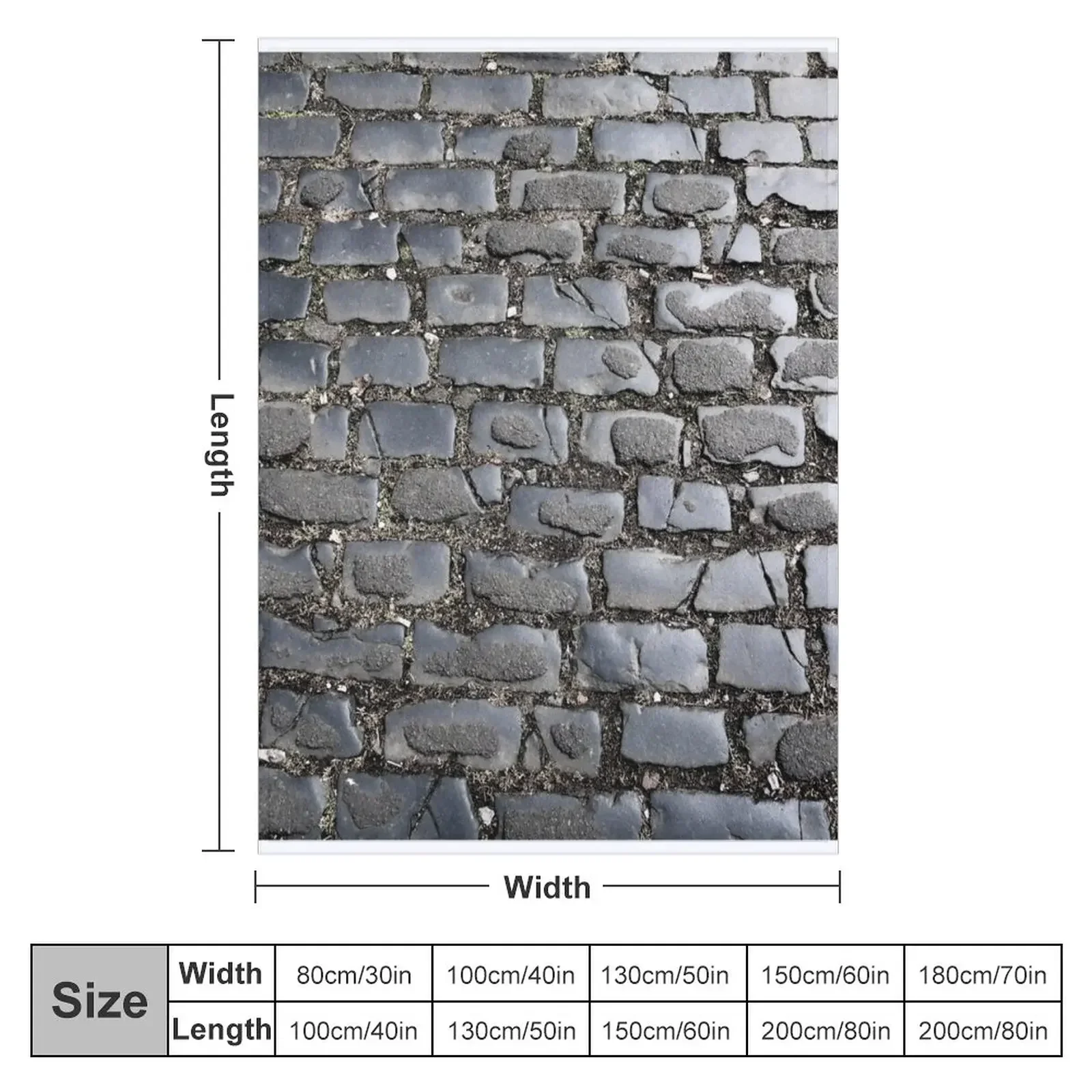 Cobbled Street Close Up Throw Blanket Heavy sofa bed Blankets