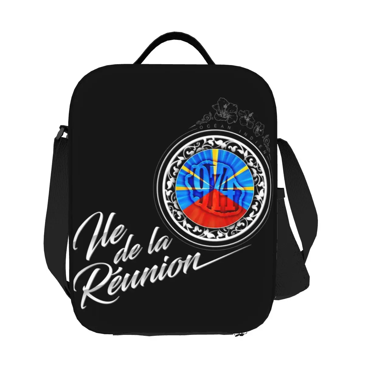 

Изготовленная на заказ сумка для обеда Reunion Island 974, мужская и женская теплая изолированная коробка для завтрака-холодильника для школьников