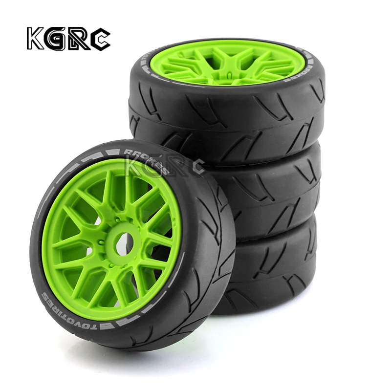 4pcs Short Course Truck Tires Tyre Wheel 17mm Adapter For 1/8 pull WRC Feishen Ping Run GT tire racing highway