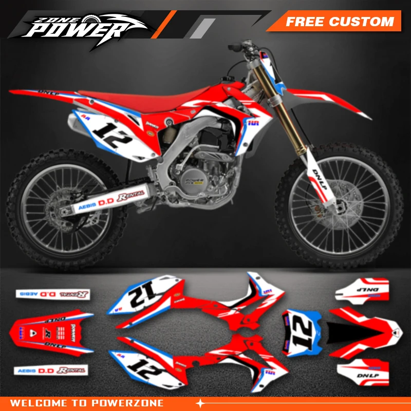 Powerzone Motorcycle Graphic Decal Stickers Kits For Honda CRF450 CRF450R 2013-2016 CRF250 CRF250R 2014 2015 2016 2017 18