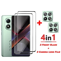 3D Curved Tempered Glass For Xiaomi Poco X7 Glass Protective Film For Poco X7 HD Clear Screen Protector Camera Lens Protector
