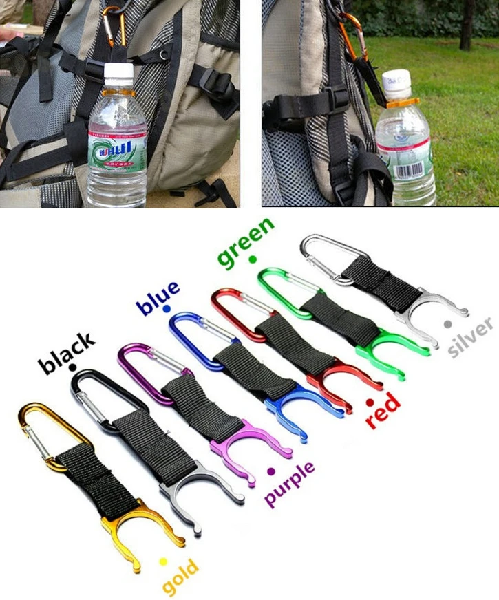 

1pc Camping Carabiner Water Bottle Buckle Hook Holder Clip for Camping Hiking Survival Traveling Tools