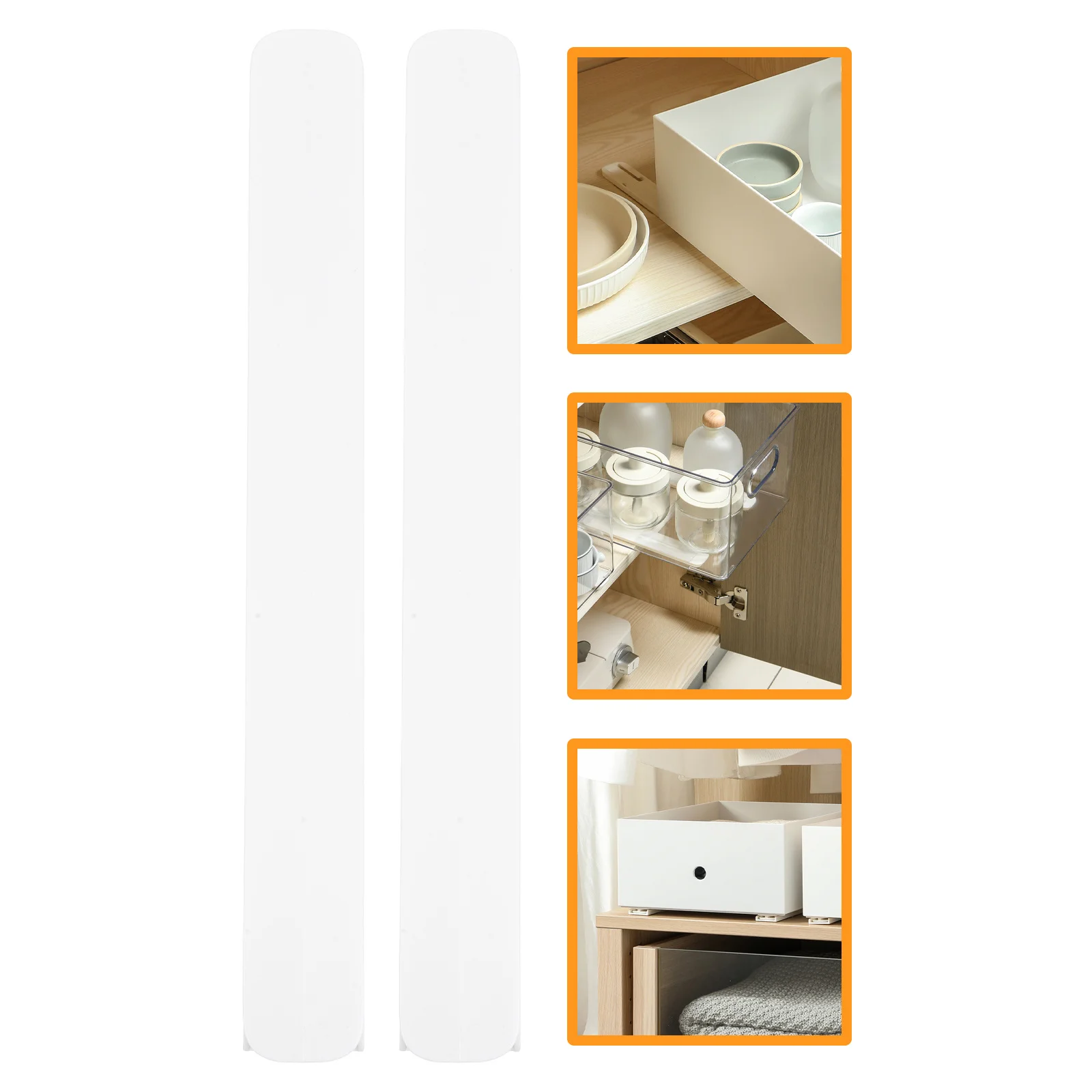 

2Pcs Drawer Slide Adhesive Heavy Duty Stable Long Lasting Smooth Drawer Rail Replacement Cabinet Wardrobe Slide Rails
