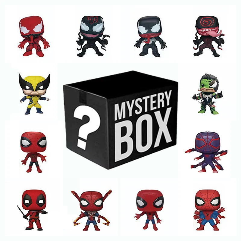 

Blind box random cartoon superhero figurines, made of PVC material, suitable for display, collection, or as a gift.