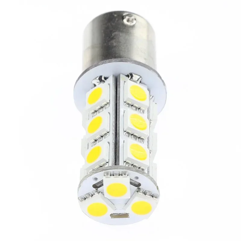 1156 LED BUBL P21W BA15S 12 فولت 24 فولت 18LED 5050SMD لمبة أضواء خلفية السيارة أضواء الفرامل أضواء عكسية بدوره إشارات الجانب 2 قطعة/الوحدة