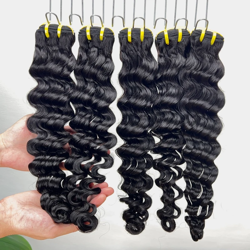 

Натуральные волосы 16A Loose Deep Wave, необработанные, вьетнамские, 100% натуральные, двойная прядь, для наращивания