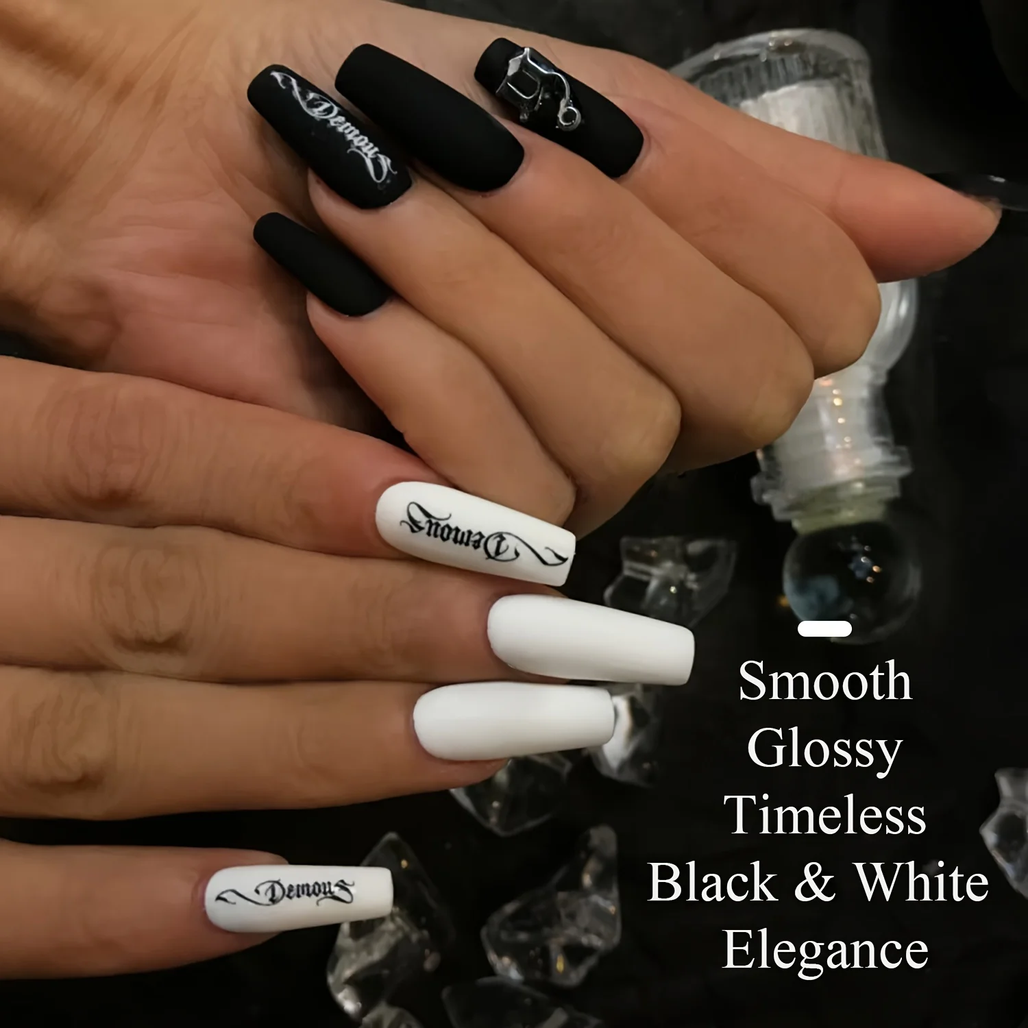 2 قطعة 15 مللي أبيض وأسود جل مجموعة تلميع كلاسيكي أبيض ونقي ظلال قصيرة درع طويل نفس اللون مثل الزجاجة