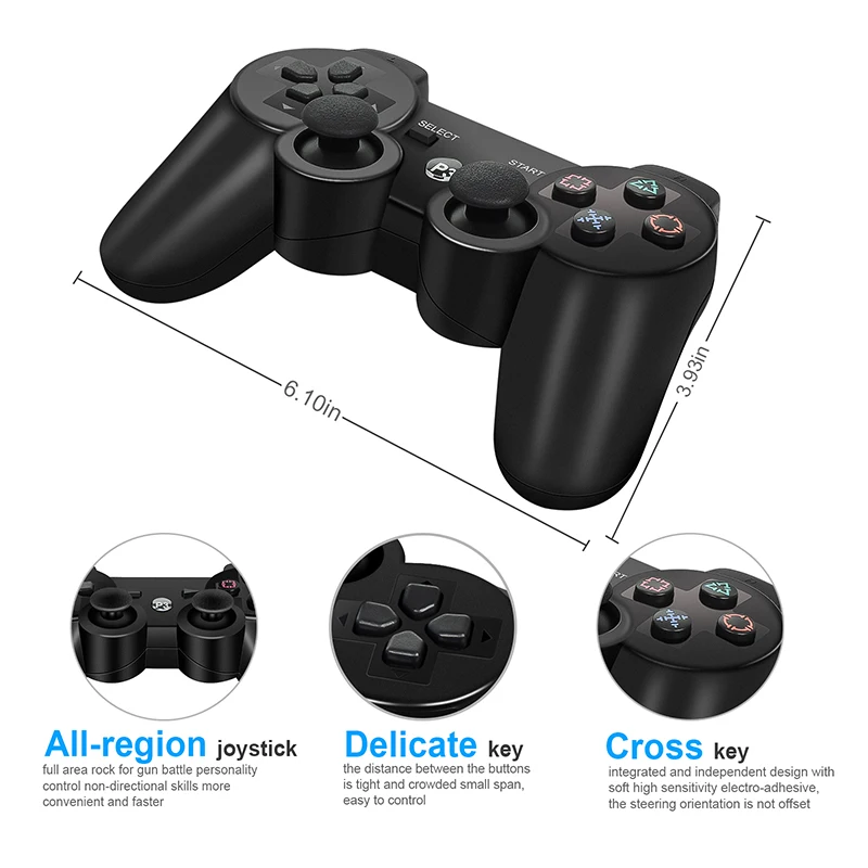 Bezprzewodowy kontroler do gier Bluetooth Sony PS3 do Play Station 3, pilot zdalnego sterowania z joystickiem