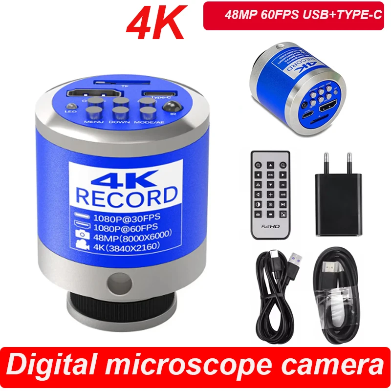 camera industrial do microscopio digital 4k 48mp 13mp hdmi tipo c usb vga monocular binocular trinocular 01