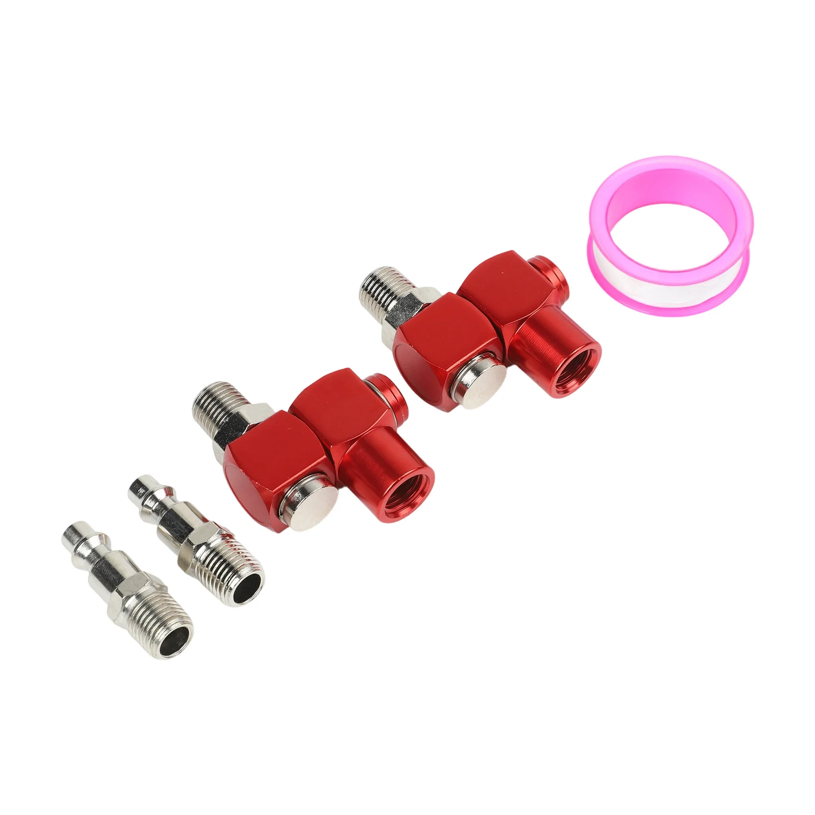 Pneumatic 360 Degree Swivel Coupling Adapter with 1/4 Inch NPT Threads for Rivet Tools Pneumatic Wrenches and Tools