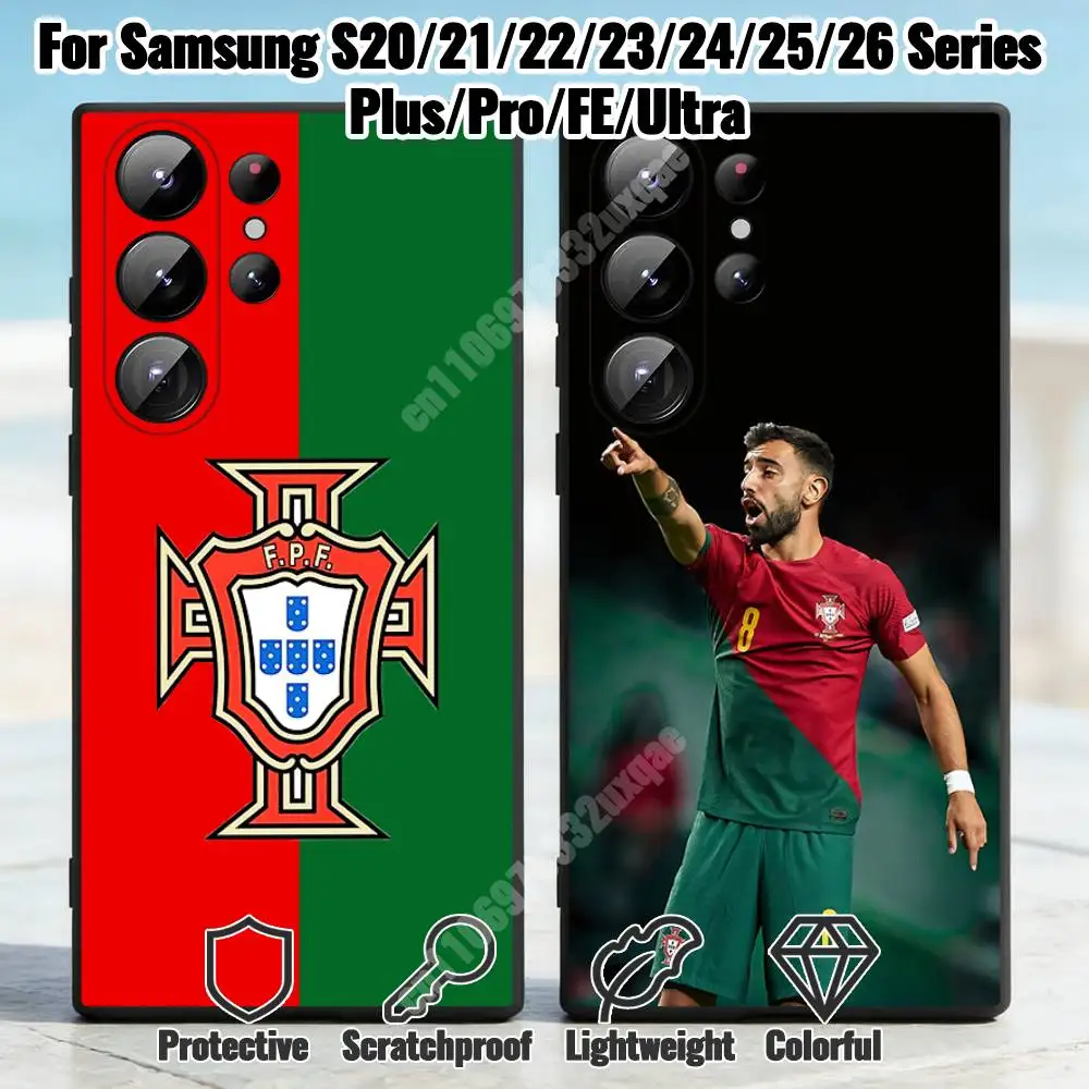 Portugal Football F-Fernandes-S Phone Case for Samsung Galaxy S30 26 25 Ultra Plus S24 23 22 FE Lite S21 20 TPU Cover