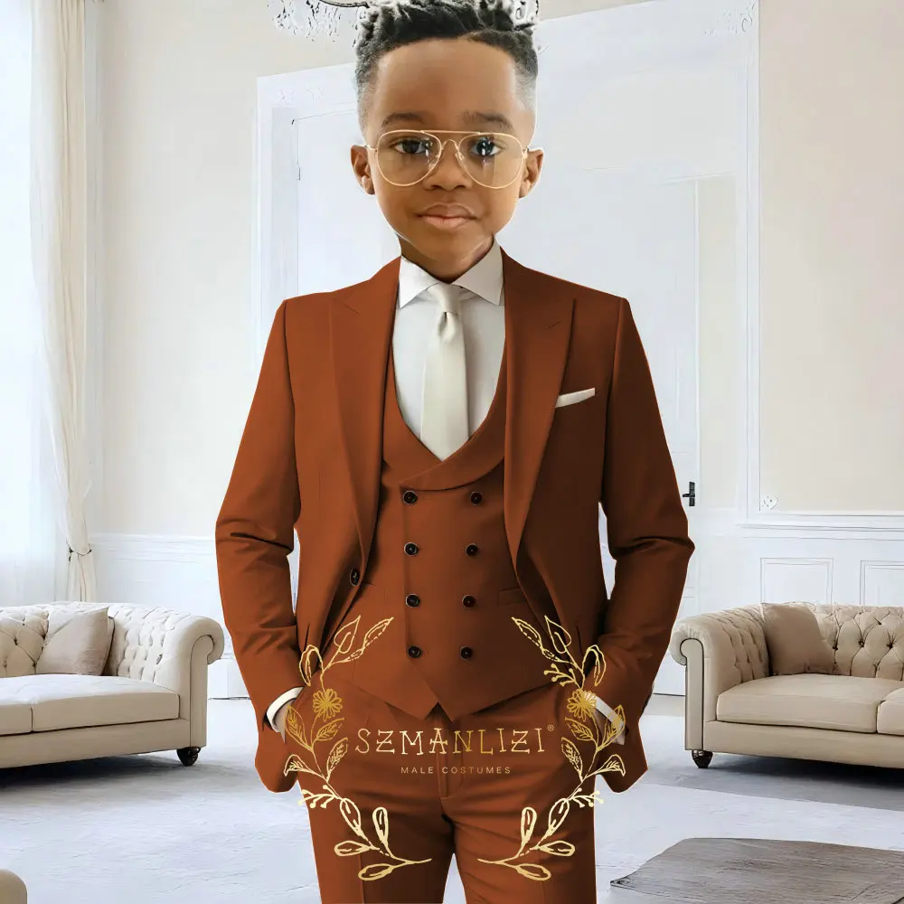 

Boys wedding suit dress tuxedo 3-piece suit suitable for 2-16 year old boys customized dinner ceremony tuxedo suit