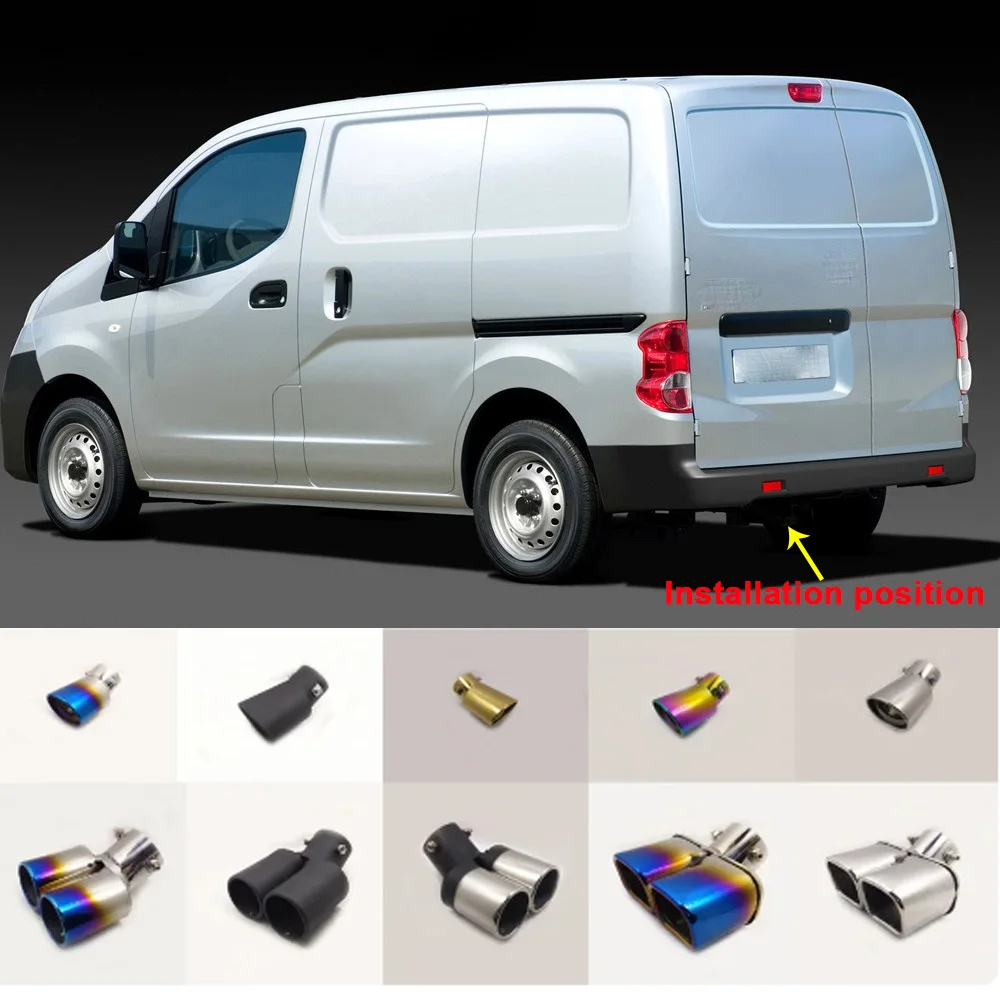 

Для Nissan NV200/Evalia 2009 2010-2020 крышка кузова глушитель внешняя задняя труба специальный наконечник выхлопной системы хвостовое выходное украшение