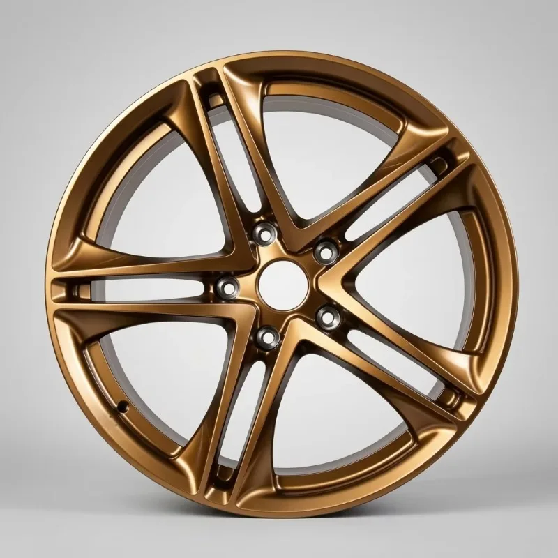 17-22 Inch Futuristic Monoblock Forged Wheels Matte Barrel Brushed Spoke Gold Engraved Premium Alloy Rims