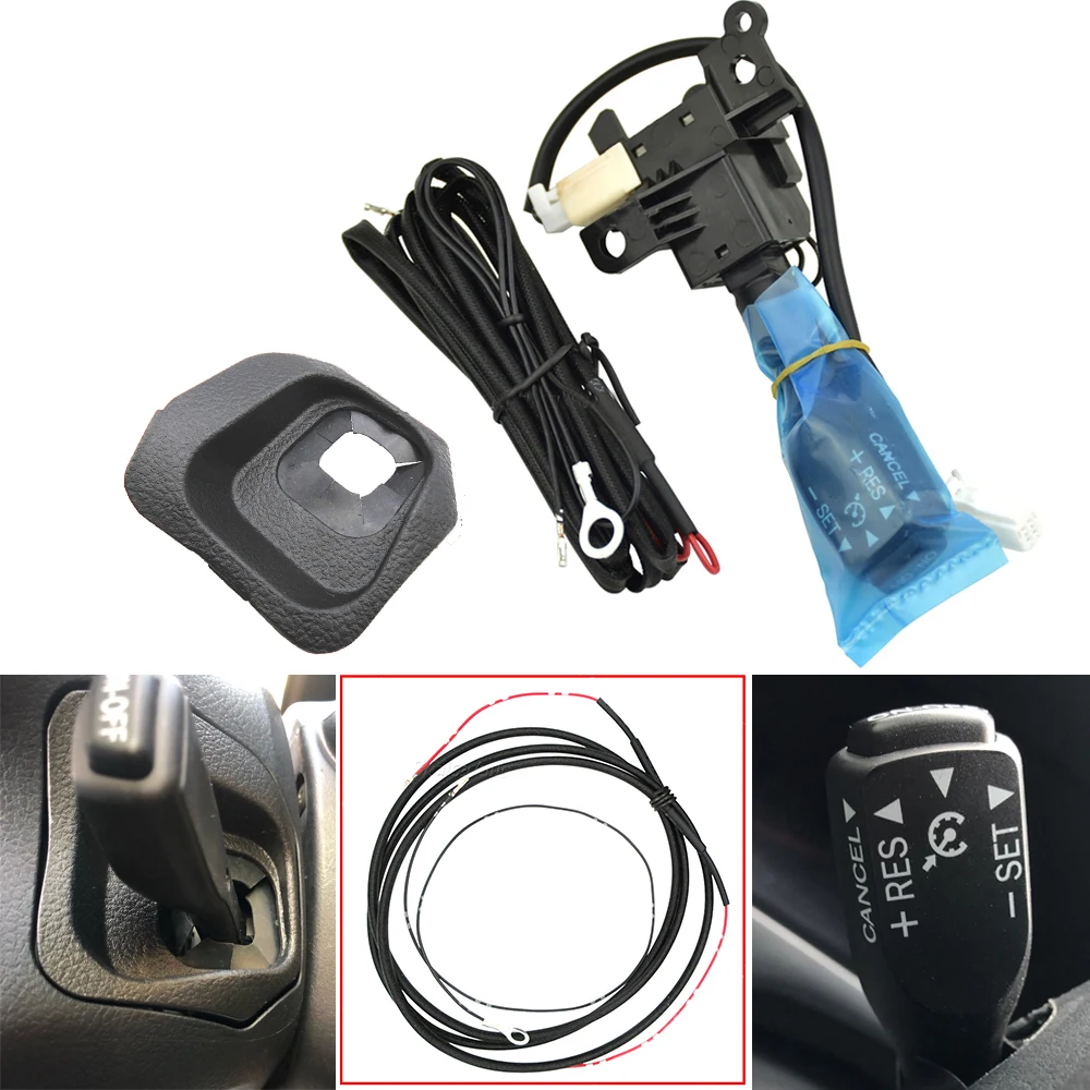 Cruise Control Switch Kit For Toyota Land Cruiser Prado 2011-2016 84632-34017 84632-34011 Steering Wheel Cover 45186-0G030-E0