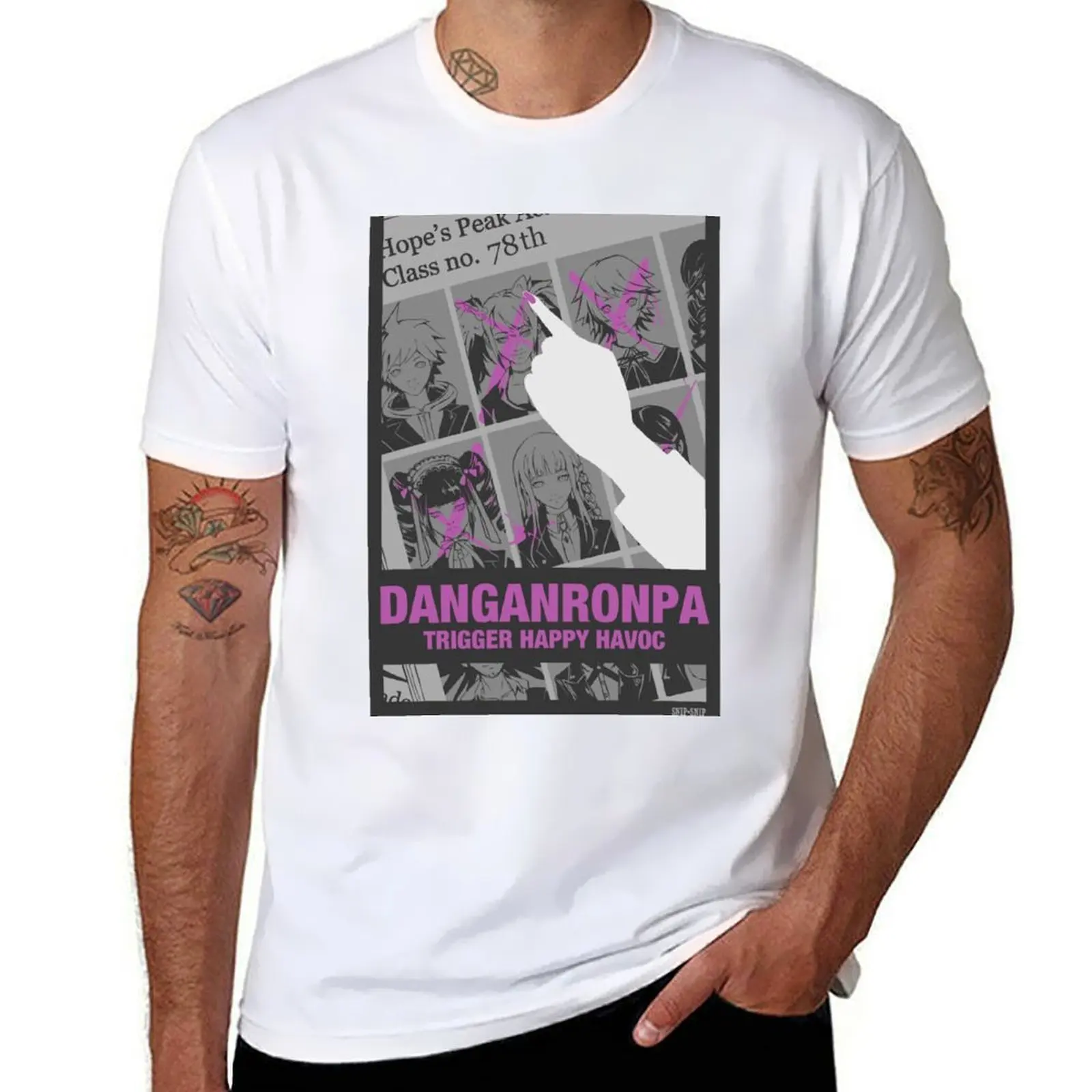 

Danganronpa Trigger Happy Havoc T-Shirt cotton t shirts high quality mens graphic t shirts t shirts for man pack white T-Shirt