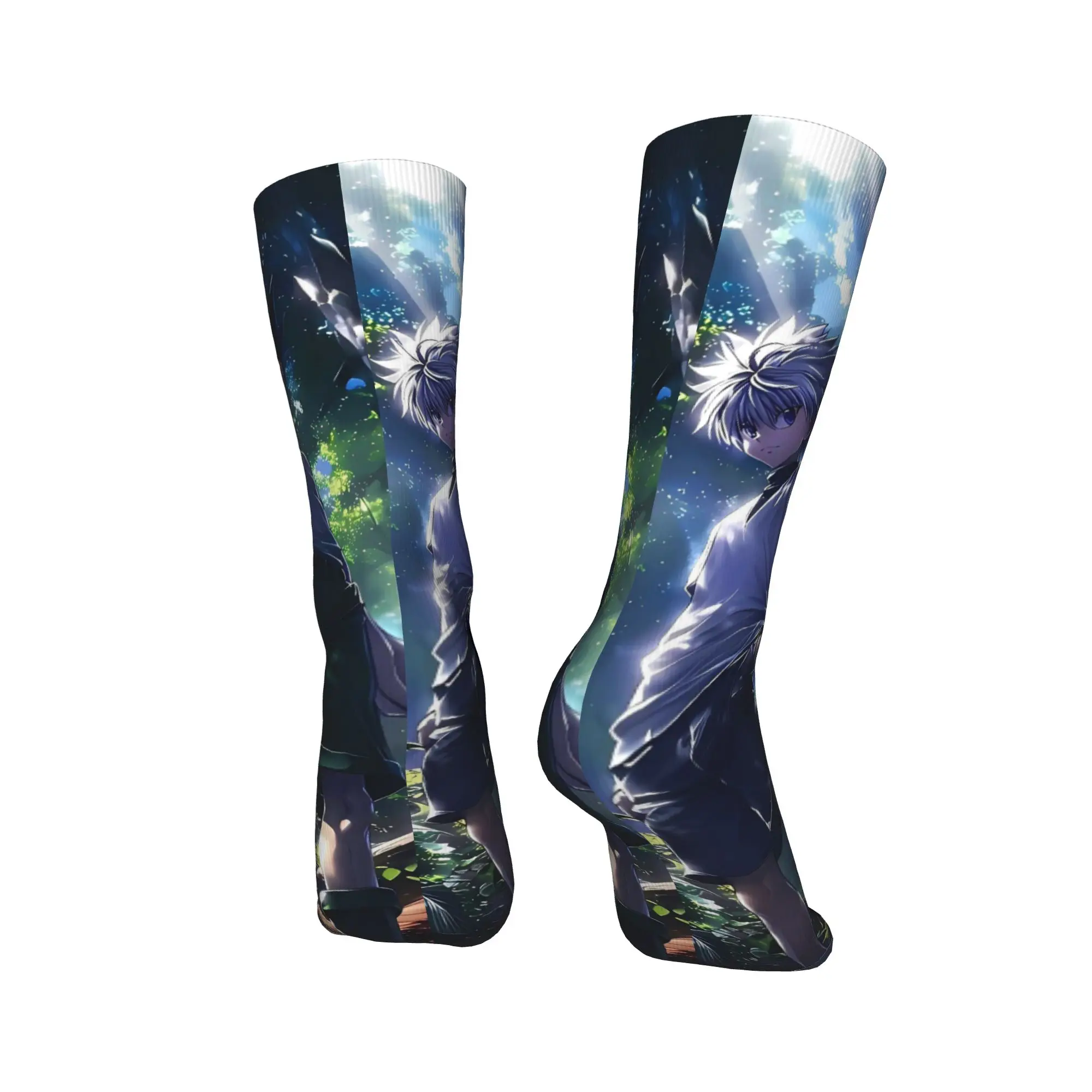 الرجال الجوارب أنيمي HXH غون كيلوا جوارب المضادة للبكتيريا لينة تنفس الجوارب الشتاء الجدة تصميم سكيت الجوارب