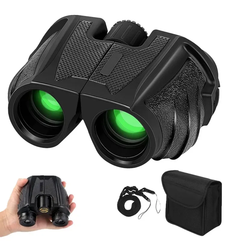 Powerful Portable Binoculars Folding 12x25 HD Mini Telescope BAK4 FMC for Hunting Outdoor Camping Travel