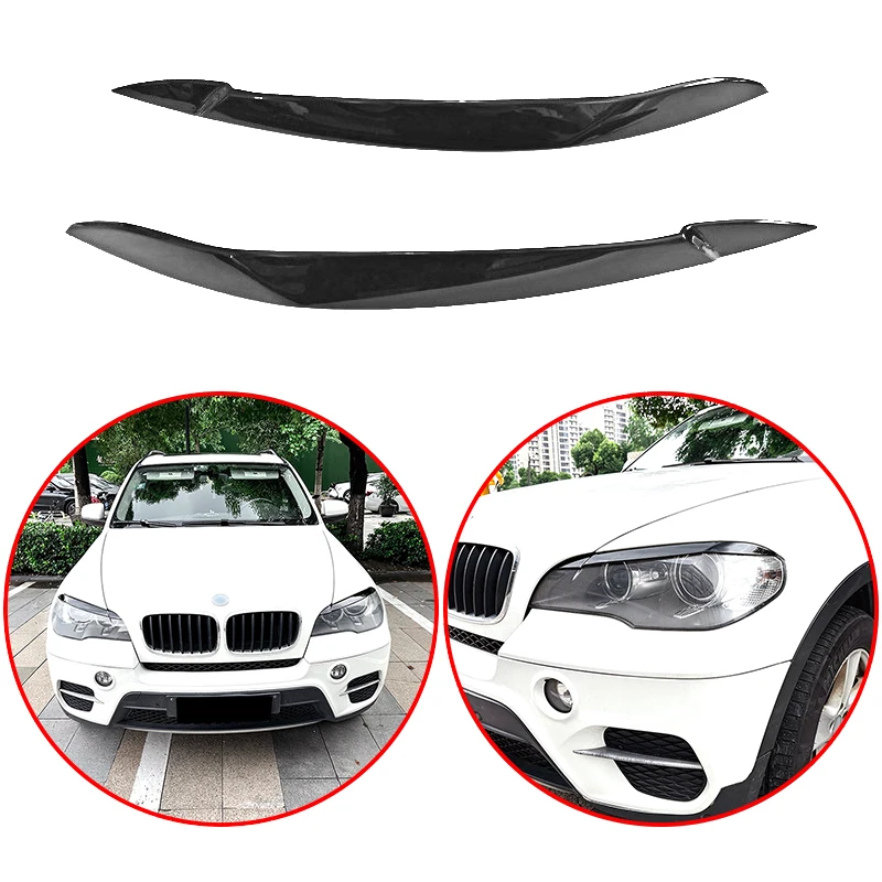 

For BMW X5 E70 30d 48i 30i 35d 40d 30d 50i 35i M50d 2006-2013 High Quality ABS Car Front Headlight Eyebrows Eyelid Lamp Hoods