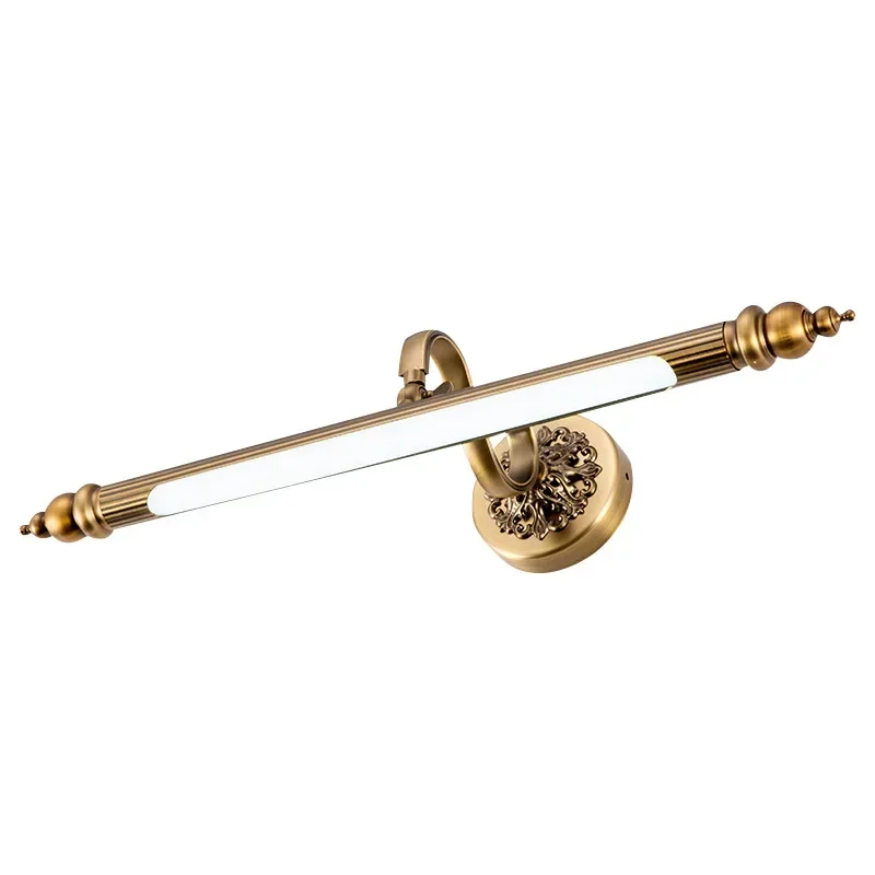 Светодиодная зеркальная лампа коричневая бронза Водонепроницаемая гостиничная витрина фреска современная настенная лампа для кабинета в ванной комнате Линейная лампа для макияжа