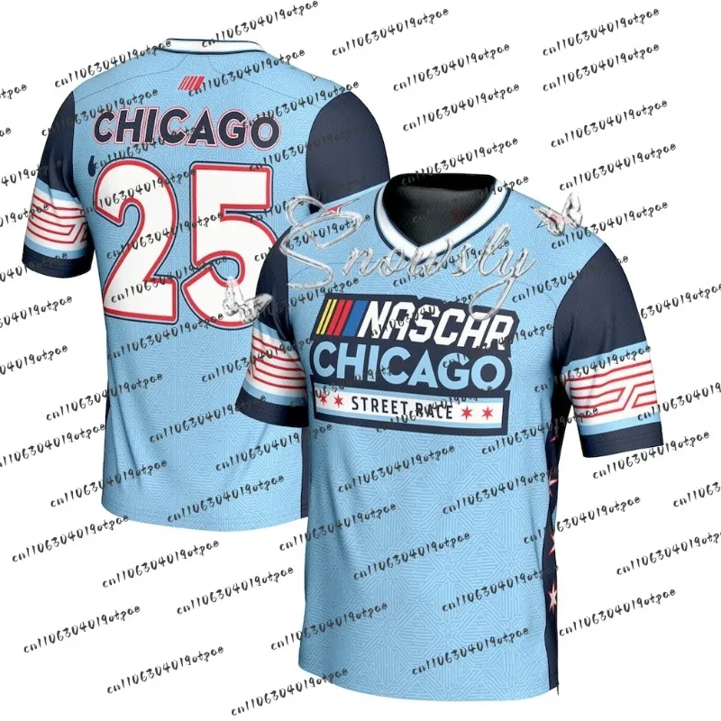 2026 العصرية الجديدة ثلاثية الأبعاد تي شيرت مطبوع ، شيكاغو شارع سباق ProSphere كرة القدم موضة جيرسي ، المتضخم فضفاض وتنفس تي شيرت