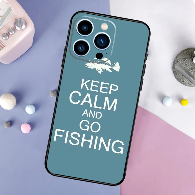 حافظ على الهدوء والذهاب لصيد السمك من السيليكون لهاتف آيفون 17 Air 17 Pro 17 Pro Max غطاء كامل ناعم #3