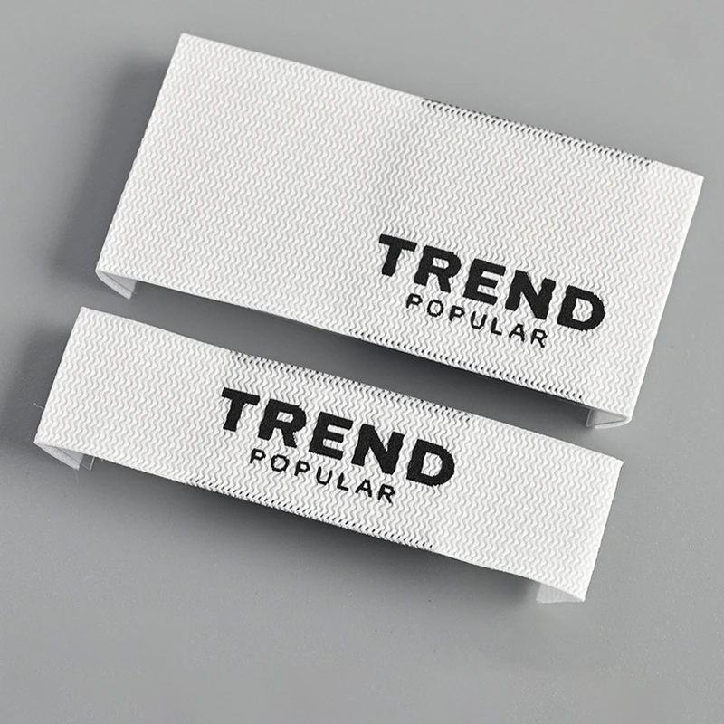 Custom Woven Label High Density Ultra Cut Garment Tags for Clothing Collar Neck Label Brand Logo DIY Name Tag Sew on Accessories