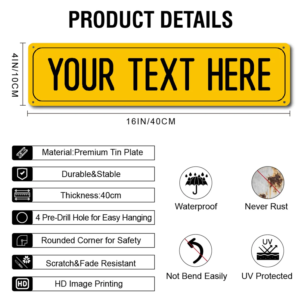 1 قطعة علامة شارع معدنية مخصصة مخصصة نص مخصص علامات معدنية خارجية مخصصة علامات الطريق الجدة ، المنزل ، غرفة نوم ، الأعمال