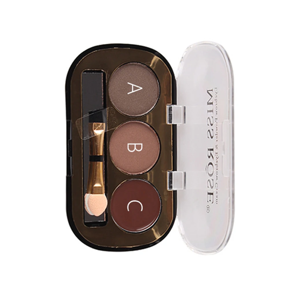 Eyebrow Powder Waterproof Eyebrow Cosmetic Long-lasting Portable Makeup Accesssory with Brush