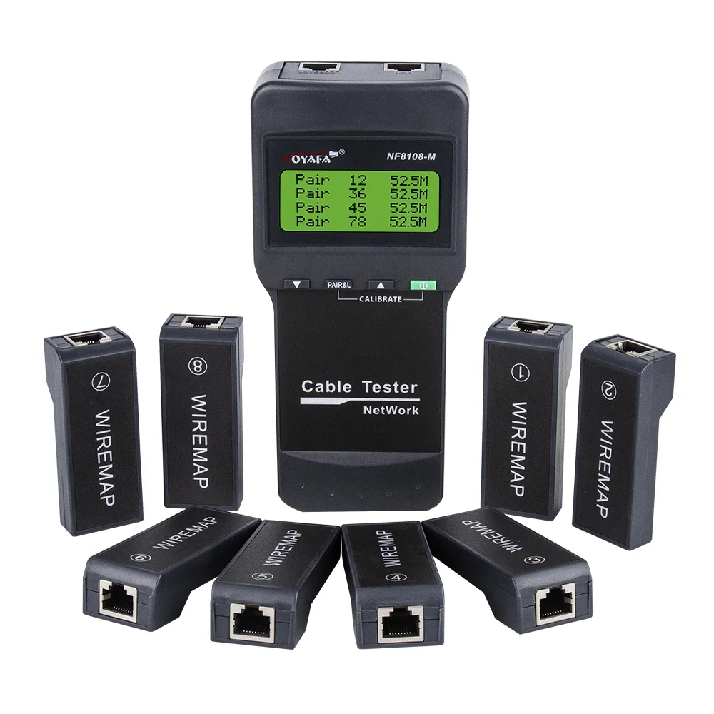 Imagem -04 - Noyafa Nf8108m Medidor de Testador de Cabo Lan de Rede Digital Rj45 5e 6e Ferramenta de Rastreador de Cabo Coaxial Medida Comprimento do Cabo de Rede