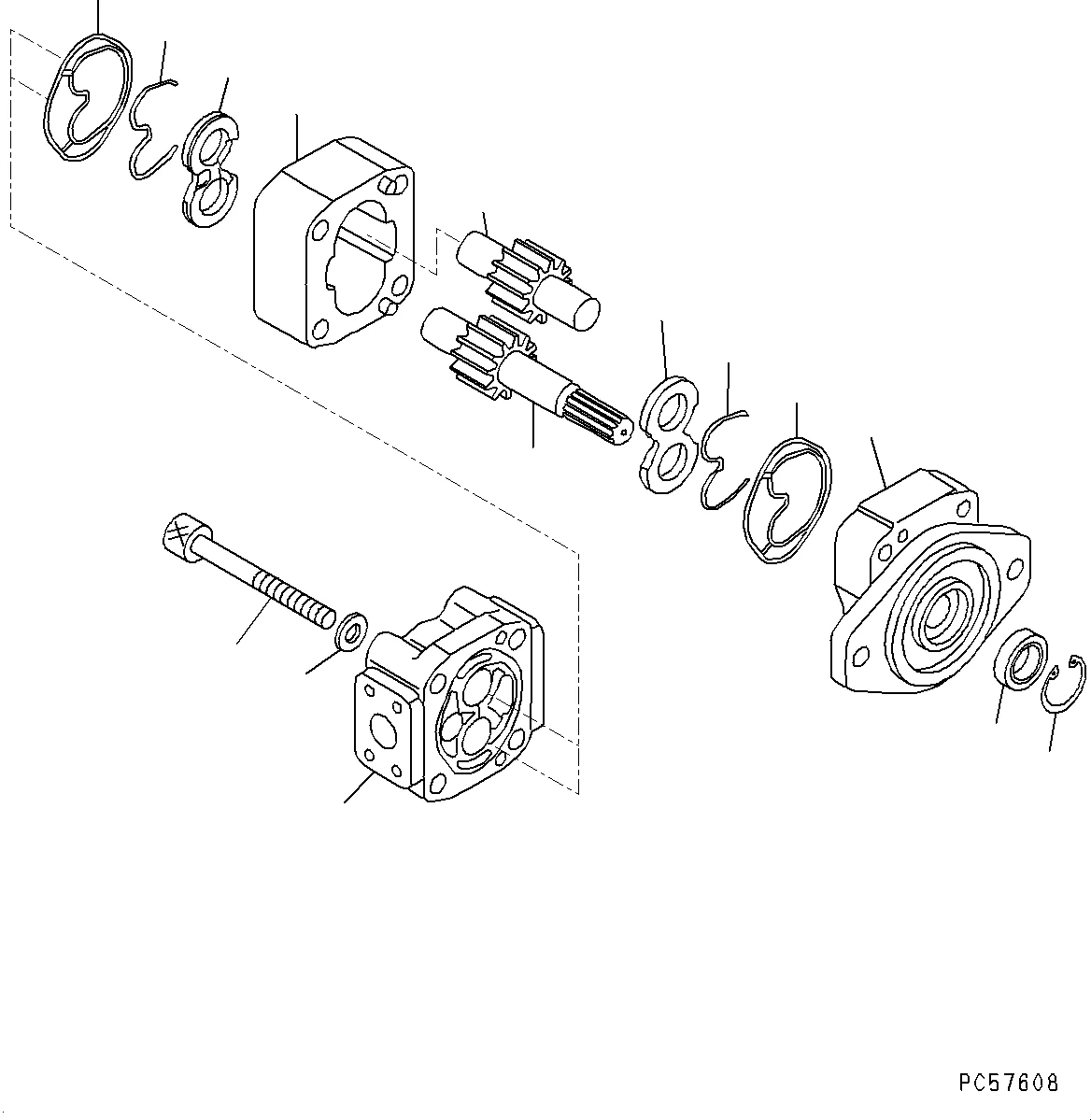 Hydraulic Pump Assembly 23B-60-11102 23A-60-11203 Hydraulic Pump For Komatsu GD605A GD623A GD611A Grader
