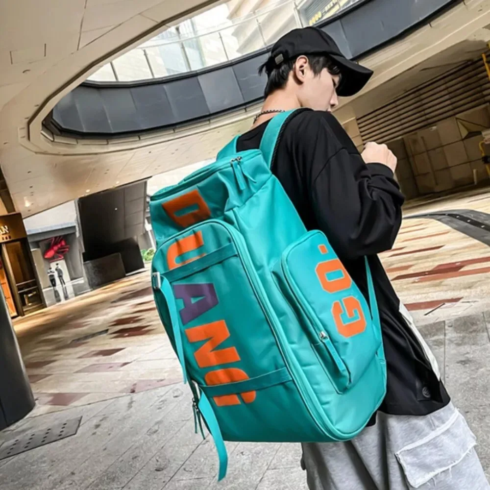 Fashion Large Capacity Letter Street Backpack Trendy Cloth Oxford College Backpack Cool Student School Bags