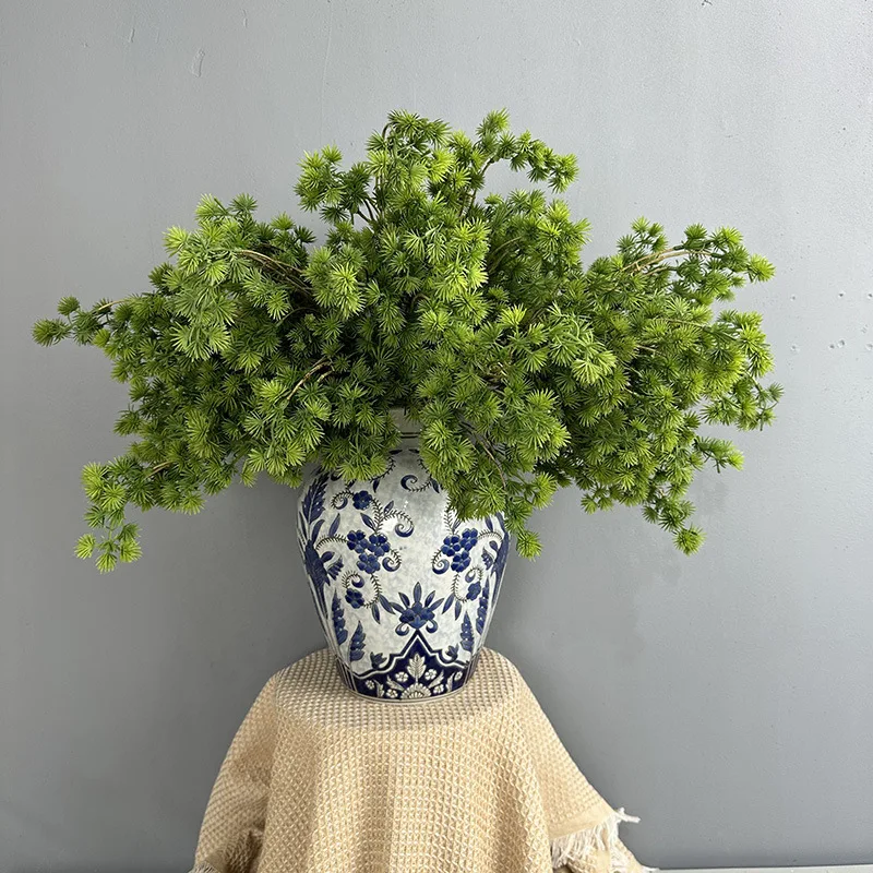 Nuevos agujas de pino artificiales, plantas artificiales de estilo Simple para el hogar, decoración de mesa de boda, árbol de pino de imitación para Hotel, jardín al aire libre