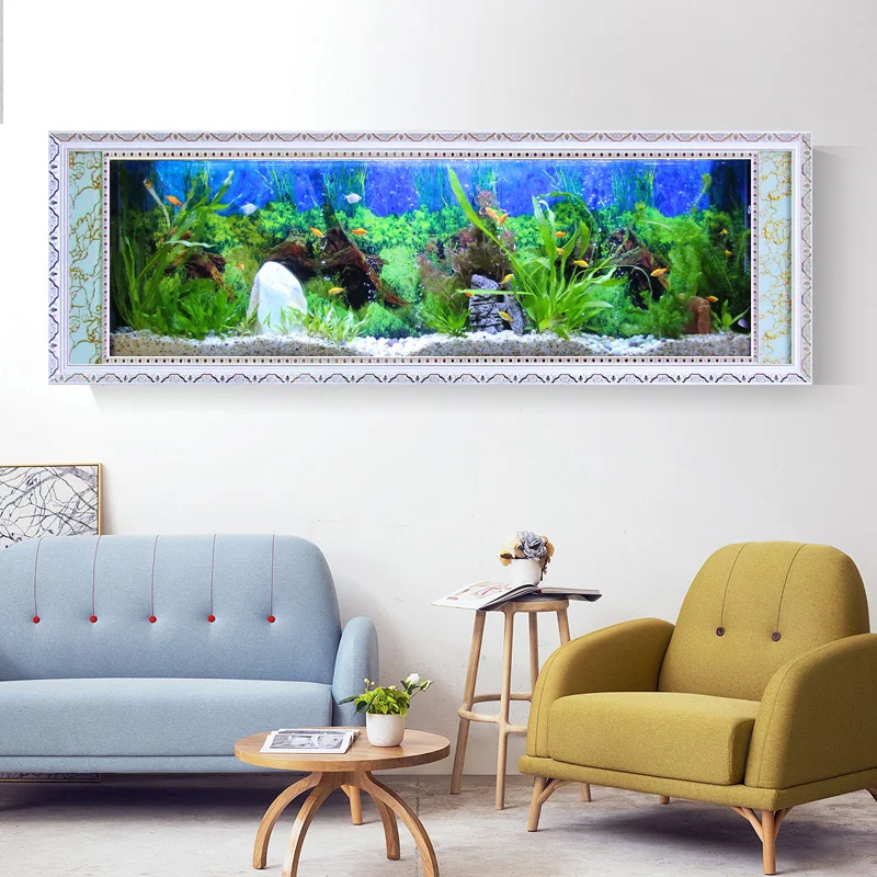 Picture Frame Wall Hanging Fish Tank Modern Fish Farming Pond Tanks Fish Tank Cabinet