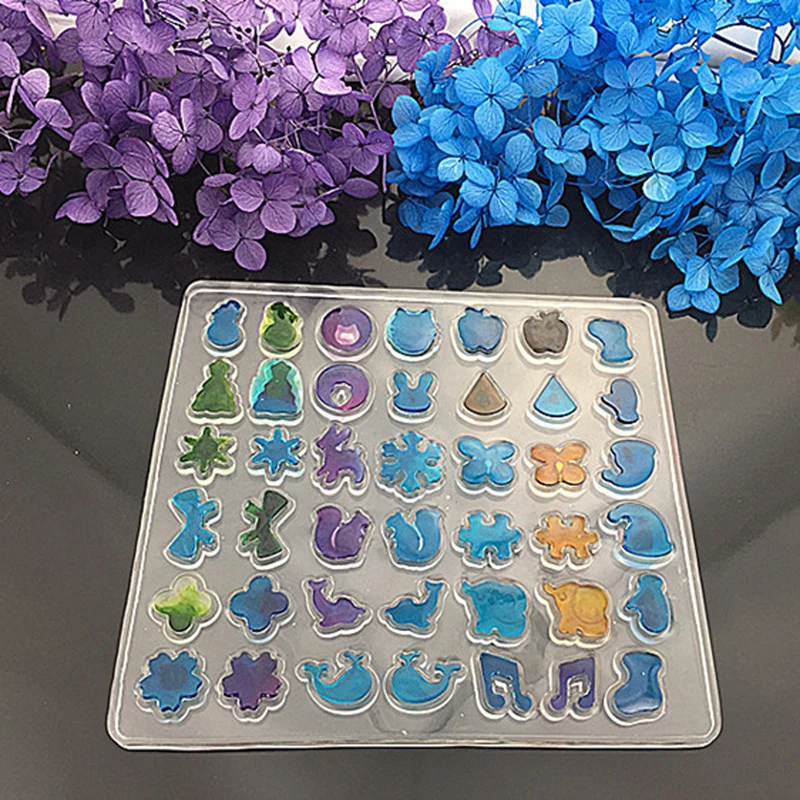 ZB for Creative Multi-shape Resin Earring Molds Jewelry Making Ear Stud Silicone Molds DIY Ornament Epoxy Casting Moulds Gi