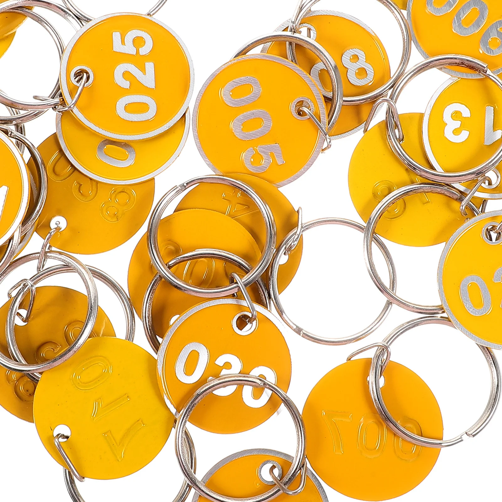 30 Stück runde Nummernschilder, Schlüsselanhänger mit Ringen, langlebige Markierungsetiketten für Restaurants, Häuser, Identifikation, Schlüsselanhänger, Schlüsseletiketten