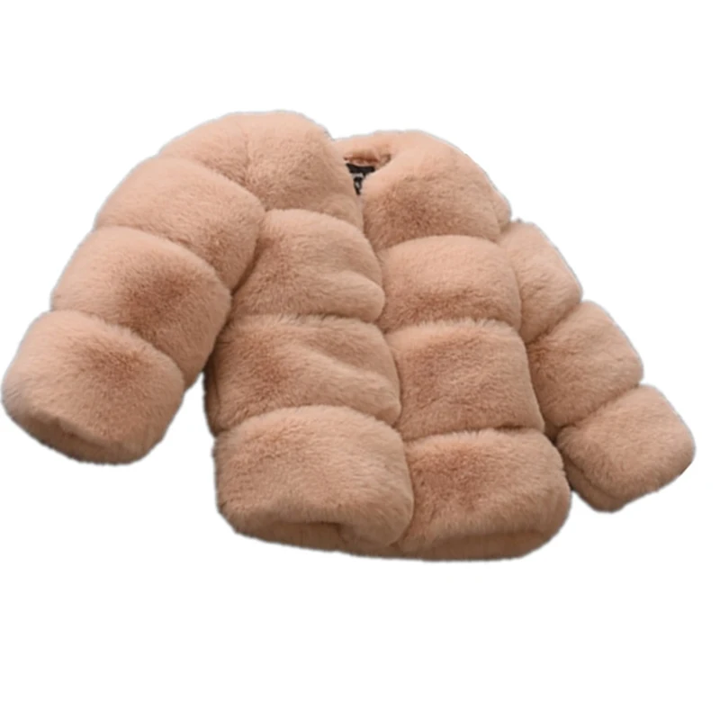 Neue Mädchen Winter Pelzmantel Elegante Teenager Mädchen Faux Pelz Jacken Dicke Mäntel Warme Parkas Kinder Oberbekleidung 1-10Yrs Mädchen Kleidung – Detail 7