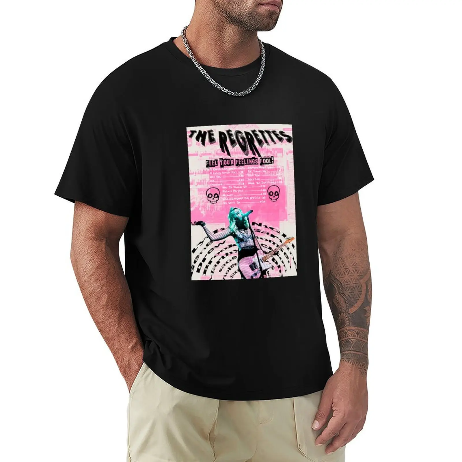 The Regrettes band Vintage T-Shirt Basic Solid Color Short Sleeve T-Shirt