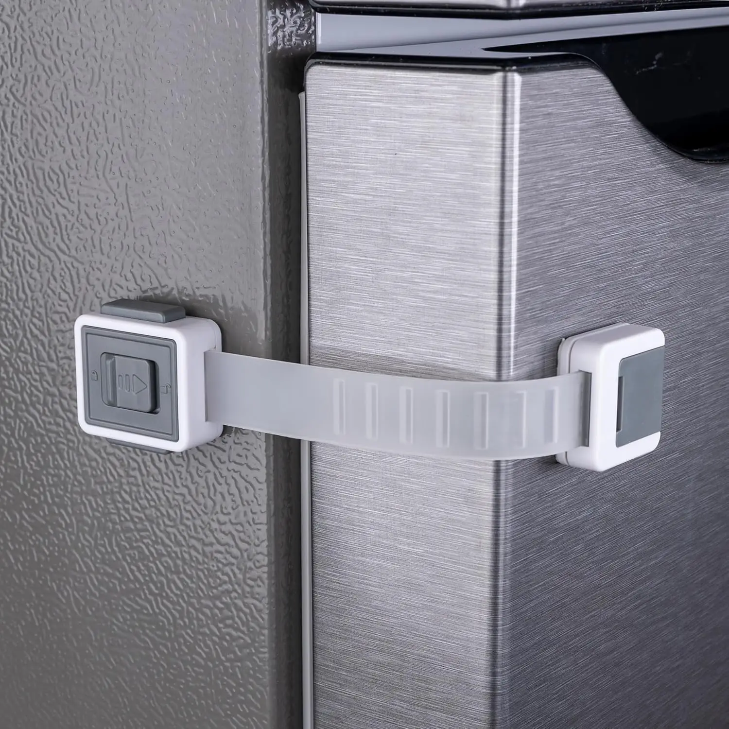 

2/3 Pack Child Safety Refrigerator Locks with Adhesive No Drilling Required Adjustable Baby Safety Locks To Protect Children