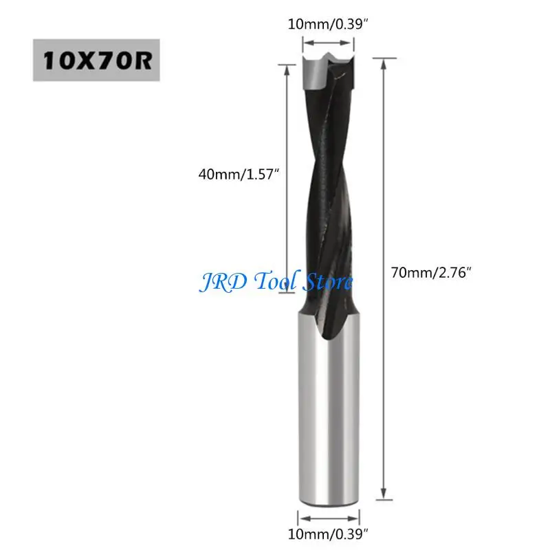 A2UD carpintería carpintería 70 mm Brocas enrutador Bit Broading Two flauta Hole Cutter
