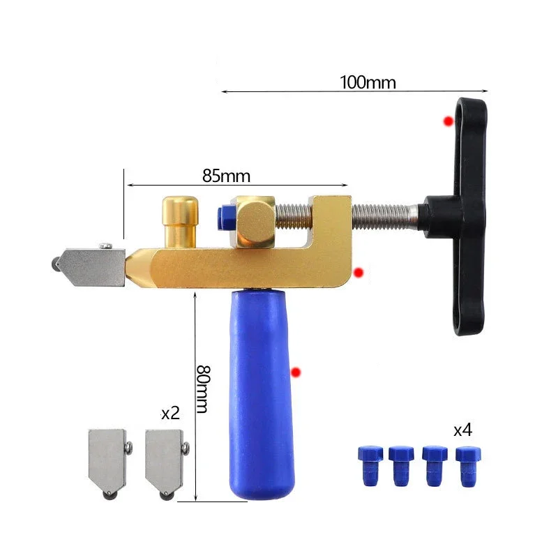Abridor de azulejos de vidrio recién actualizado, cuchillo de mano de una pieza para azulejos de vidrio, cuchillo de corte de cerámica multiusos