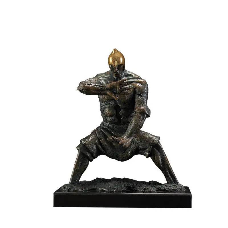 Creative figure brass sculpture ornament living room porch office metal decoration