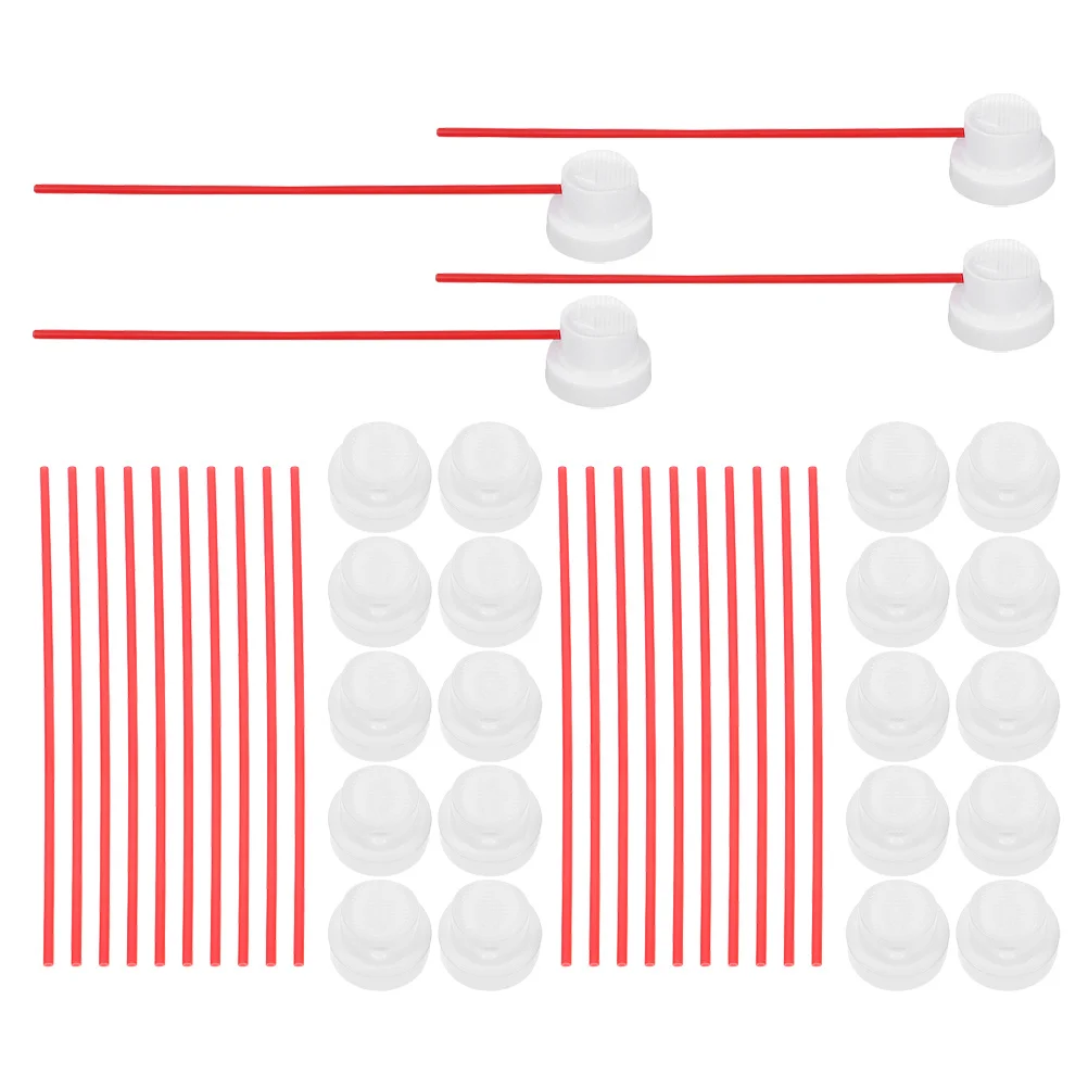 

24 set Red Plastic Can Tubes Replacement Aerosol Sprayer Nozzle Tube Extension Wand Sprayer Accessories Spray Can Extension