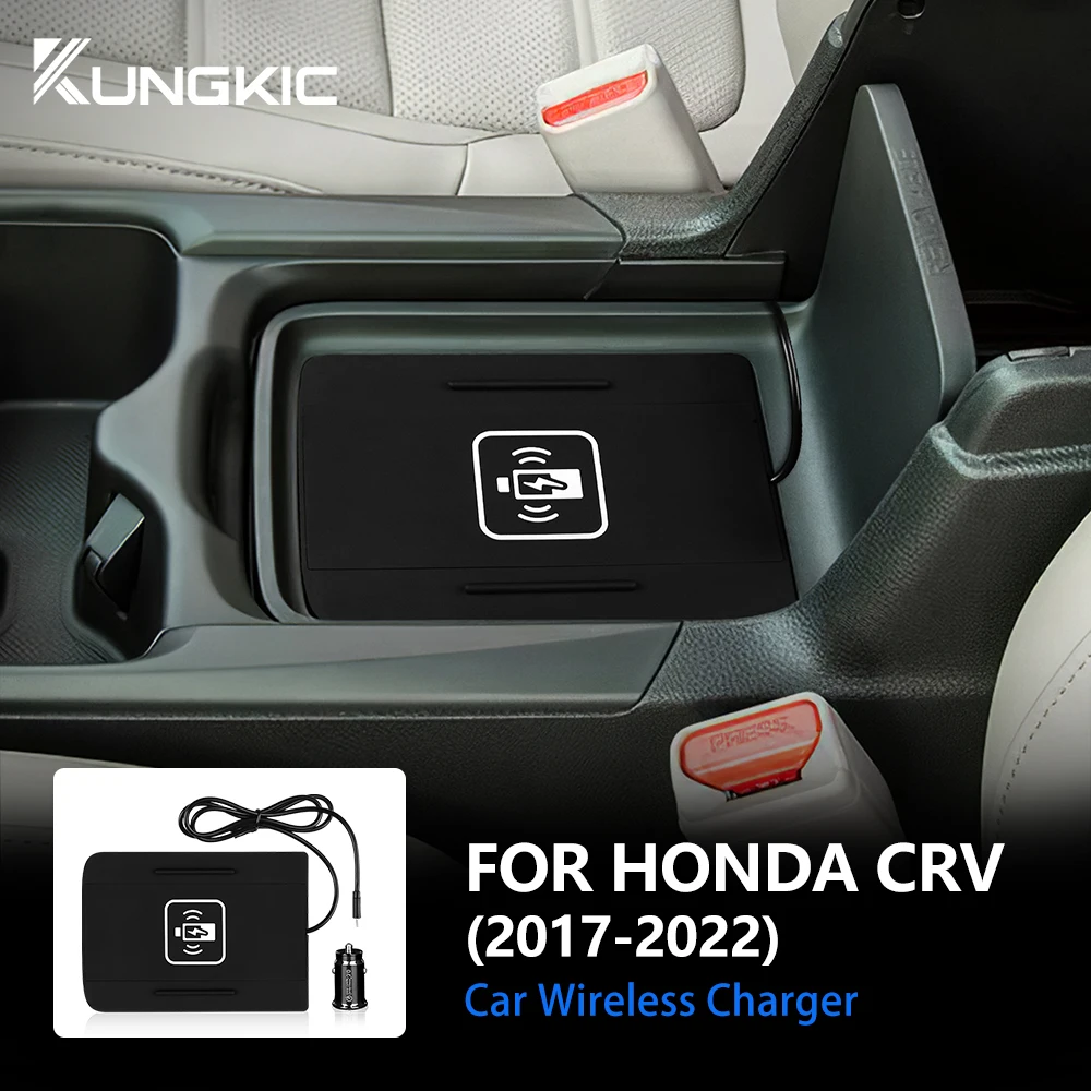 for Honda Crv 2017 2018 2019 2020 2021 2022 15W Mobile Phone Fast Charging Car Wireless Holder Charger Board Easy Installation