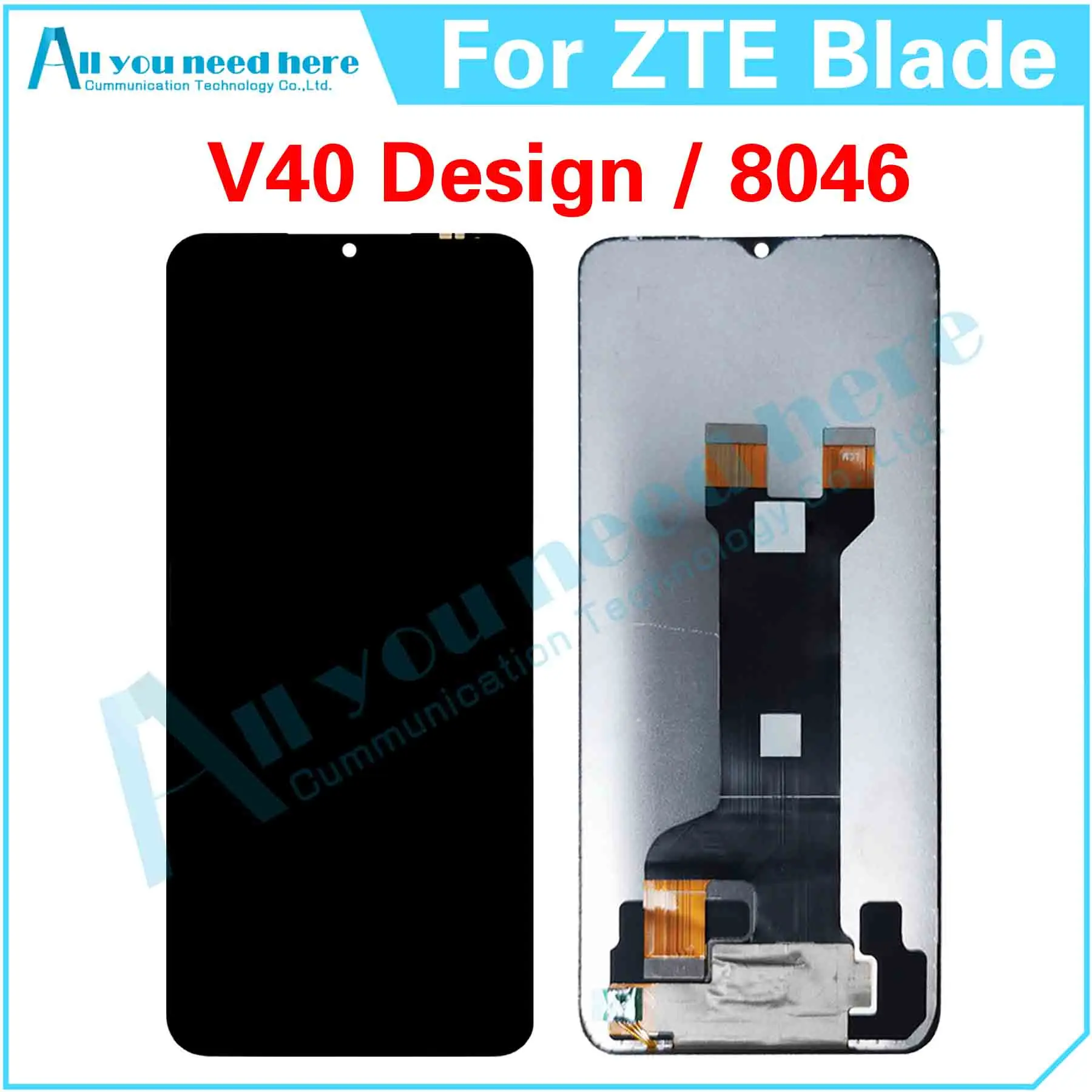 100% Test For ZTE Blade V40 Design 8046 LCD Display Touch Screen Digitizer Assembly Repair Parts Replacement