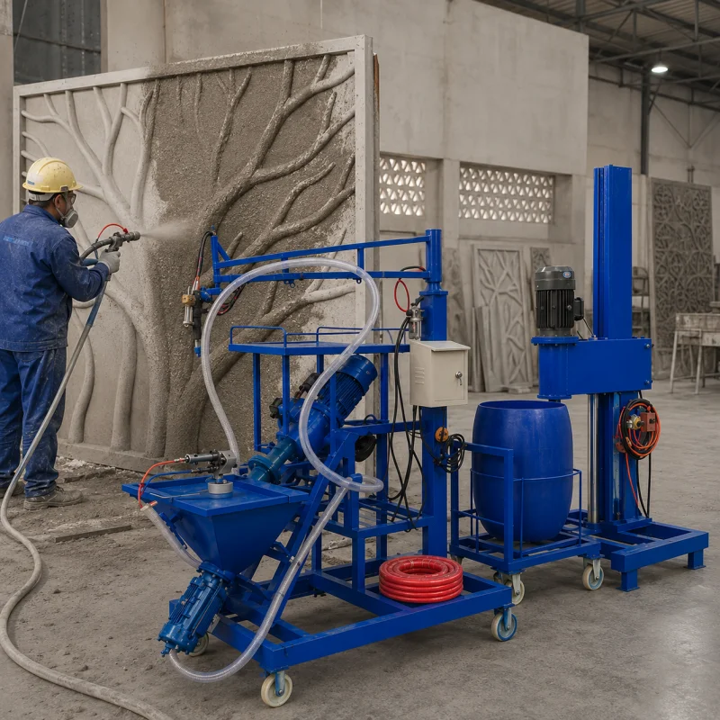 GRC Spray Pump Machine Concrete Cement Mortar Spraying Equipment for Wall Plaster Panel Construction