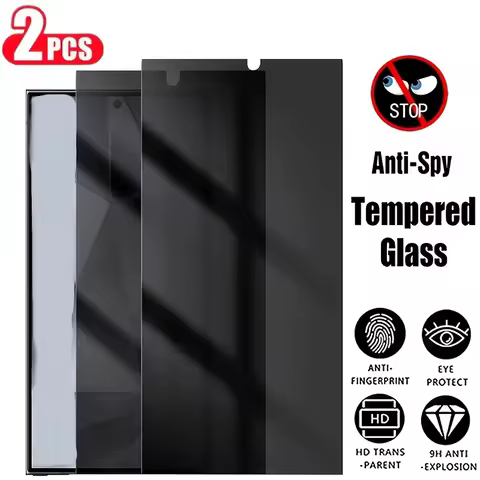 2Pcs Privacy Tempered Glass Screen Protector for Samsung Galaxy S21 S22 S23 Plus FE S24 S25 Ultra Plus S24 S23 FE Glass
