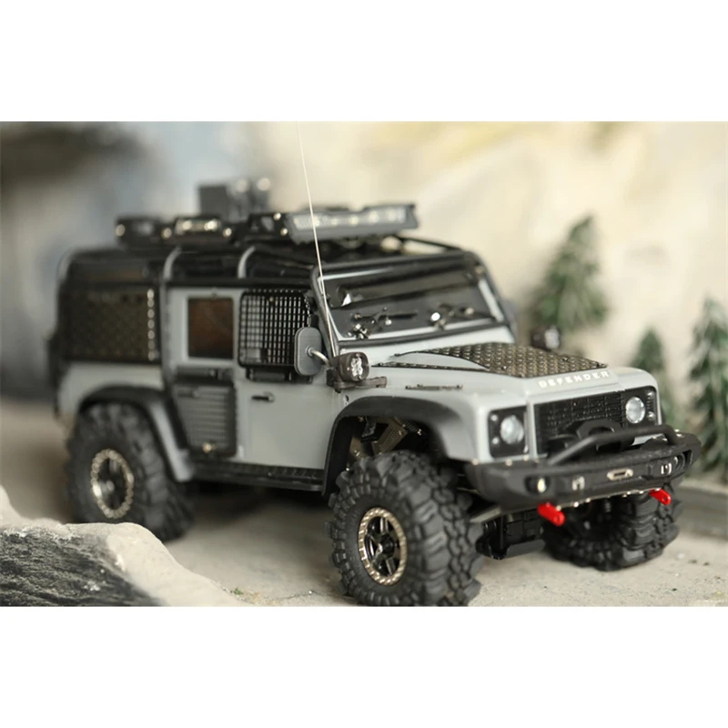 Metalowa symulacja przesuwna osłona okna drzwi dla 1/18 gąsienica RC Traxxas TRX4M TRX-4M Defender części zamienne