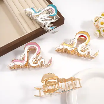 全新可愛創意卡通許願龍大號髮爪日式時尚爪夾髮飾女士 10 最佳銷售 龍髮飾品 - №4